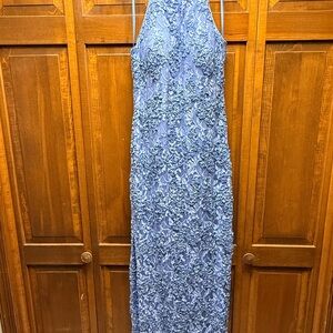 Jessica Howard Backless Blue Floral Dress